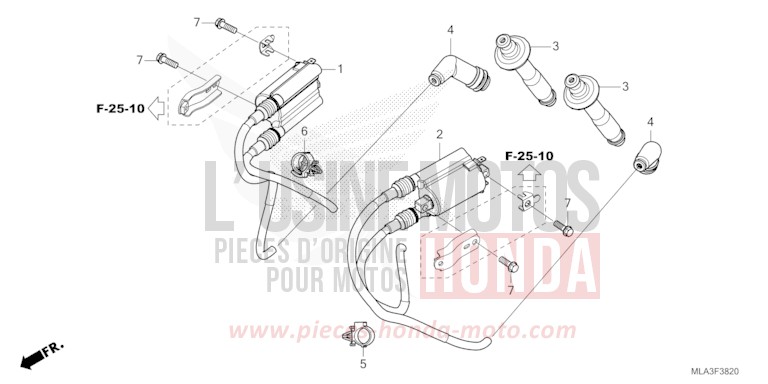 IGNITION COIL for CMX 1100 "Rebel" BORDEAUX RED METALLIC (R337) from 2021